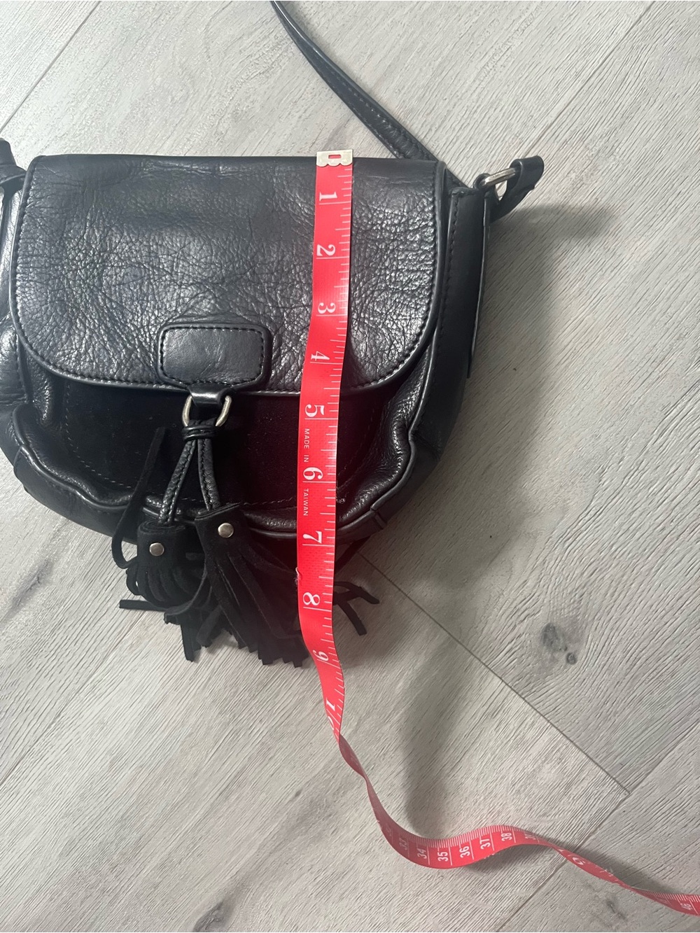 Frye Black Leather Crossbody with Tassel Detail - Picture 11 of 11